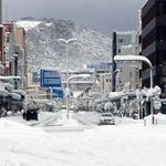 　雪が降り積もった鳥取市＝８日午後