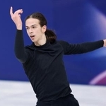 　公式練習で調整するピョートル・グメニク＝ミラノ（共同）