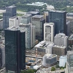 　東京都心部の高層ビル群