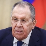 　ロシアのラブロフ外相＝９日、モスクワ（タス＝共同）