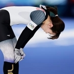 　女子１０００メートル　レースを終えた吉田雪乃＝ミラノ（共同）