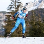 　グリーンランド出身のバイアスロン選手ウカレクアストリ・スレテマーク＝２０２５年１２月、オーストリア（ゲッティ＝共同）