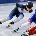 　男子１０００メートル予選　滑走する吉永一貴＝ミラノ（共同）