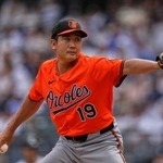 　ヤンキース戦に登板した菅野智之投手＝２０２５年９月（ＡＰ＝共同）