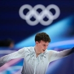 　フィギュアスケート男子ショートプログラムにラトビア代表で出場したフェディル・クリシュ＝１０日、ミラノ（ＡＰ＝共同）