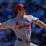 　カブス戦で先発したマイコラス＝２０２５年９月、シカゴ（ＡＰ＝共同）