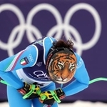 　アルペンスキーの女子スーパー大回転で優勝したフェデリカ・ブリニョネ＝１２日、コルティナダンペッツォ（ロイター＝共同）