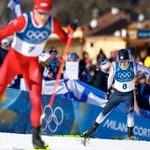 　男子１０キロフリー　力走する山崎大翔＝テーゼロ（共同）