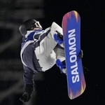 　男子ハーフパイプ決勝　演技する山田琉聖＝リビーニョ（共同）