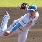 　紅白戦に登板した日本ハムの柴田＝名護