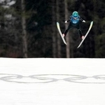 　ラージヒルで調整する伊藤有希＝プレダッツォ（共同）