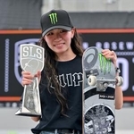 　女子２位に入った赤間凛音＝１５日、シドニー（ゲッティ＝共同）