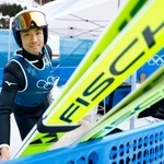 　ラージヒルの公式練習を終えた渡部暁斗＝プレダッツォ（共同）