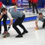 　１次リーグのカナダ戦に勝利したノルウェー＝１９日、コルティナダンペッツォ（ＡＰ＝共同）