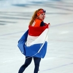 　金メダルを獲得したオランダのライプマデヨング＝２０日（ロイター＝共同）