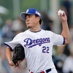 　阪神戦で好投した中日・大野＝アグレ北谷