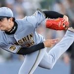 　２回無失点と好投した阪神・才木＝アグレ北谷