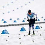 　男子５０キロクラシカル　ゴールに向かう馬場直人＝テーゼロ（共同）