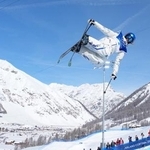 　女子ハーフパイプで２連覇を達成した谷愛凌＝リビーニョ（共同）