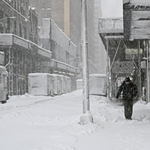 　大雪に見舞われたニューヨーク・マンハッタン＝２３日（共同）　