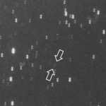 　小惑星「Ｍｅｉｚｅｎ」発見当時の画像（渡辺和郎さん提供）