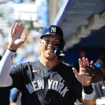 　ヤンキースのジャッジ＝２４日、米フロリダ州ダンイーデン（Ｉｍａｇｎ　Ｉｍａｇｅｓ提供、ロイター＝共同）