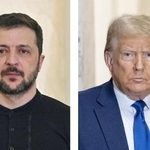 　ウクライナのゼレンスキー大統領、トランプ米大統領（いずれもゲッティ＝共同）