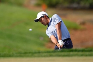 　１２位に浮上した金谷拓実＝２月２８日、米フロリダ州（ゲッティ＝共同）