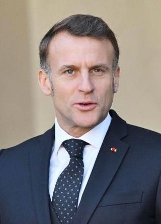 　フランスのマクロン大統領（ゲッティ＝共同）