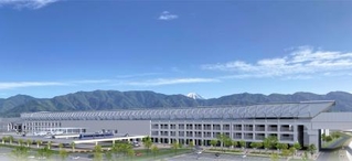 　リニア中央新幹線の山梨県駅（仮称）の完成予想図（ＪＲ東海提供）