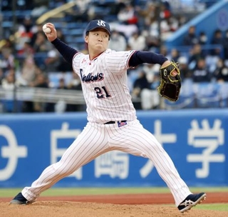 　５回無失点と好投したヤクルト先発の吉村＝神宮