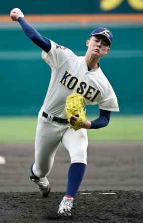 　崇徳戦に先発した八戸学院光星・北口＝甲子園