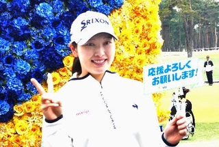 　Ｖポイント×ＳＭＢＣレディース開幕前日に取材に応じ、結婚していたことを明らかにした小祝さくら＝１９日、千葉県紫ＣＣすみれ