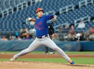 　アストロズ戦に先発したメッツ・千賀＝ウェストパームビーチ（共同）