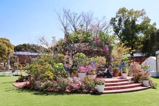 　花の祭典「フクオカフラワーショー」の会場＝２０日、福岡市植物園