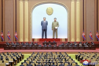 　２０２５年１月、平壌の万寿台議事堂で開かれた北朝鮮の最高人民会議（朝鮮中央通信＝共同）