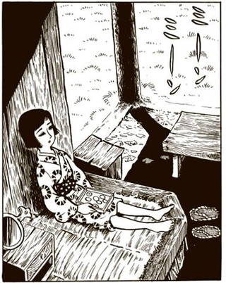 　ちくま文庫「つげ義春コレクション　紅い花／やなぎ屋主人」から（（Ｃ）つげ義春）