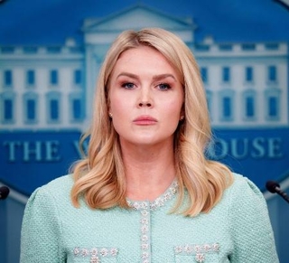 　米ホワイトハウスのレビット報道官（ゲッティ＝共同）