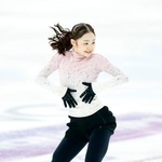 　公式練習で調整する島田麻央＝タリン（共同）