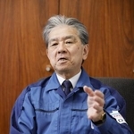 　インタビューに答える東電福島第１廃炉推進カンパニーの小野明最高責任者