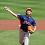 　マーリンズ戦に先発し、２回を無失点、３三振と好投したアストロズ・今井＝ジュピター（共同）