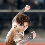 　男子フリー　演技する中田璃士＝タリン（共同）