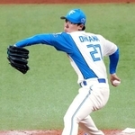 　ロッテとのオープン戦で、８回に登板した日本ハム・大川。１回無失点と好投した＝エスコンフィールド