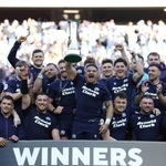 　ラグビーの欧州６カ国対抗で、フランスを５０-４０で破ったスコットランド＝７日、エディンバラ（ロイター＝共同）