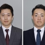 　大阪府の吉村洋文知事（左）と、大阪市の横山英幸市長