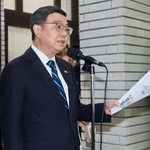 　７日に訪日した台湾の卓栄泰行政院長＝１０日、台北市（中央通信社＝共同）