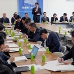 　自民党本部で開かれたイラン情勢に関する合同会議＝１２日午前、東京・永田町