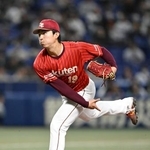 　７回５安打３失点と好投した楽天・荘司＝バンテリンドーム