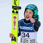 　スキーＷ杯ジャンプ女子個人第３０戦で今季初優勝を果たした伊藤有希＝１５日、オスロ（ＡＰ＝共同）