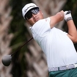 　プレーヤーズ選手権最終ラウンド、久常涼の２番ティーショット＝１５日、フロリダ州ポンテベドラビーチ（ＡＰ＝共同）